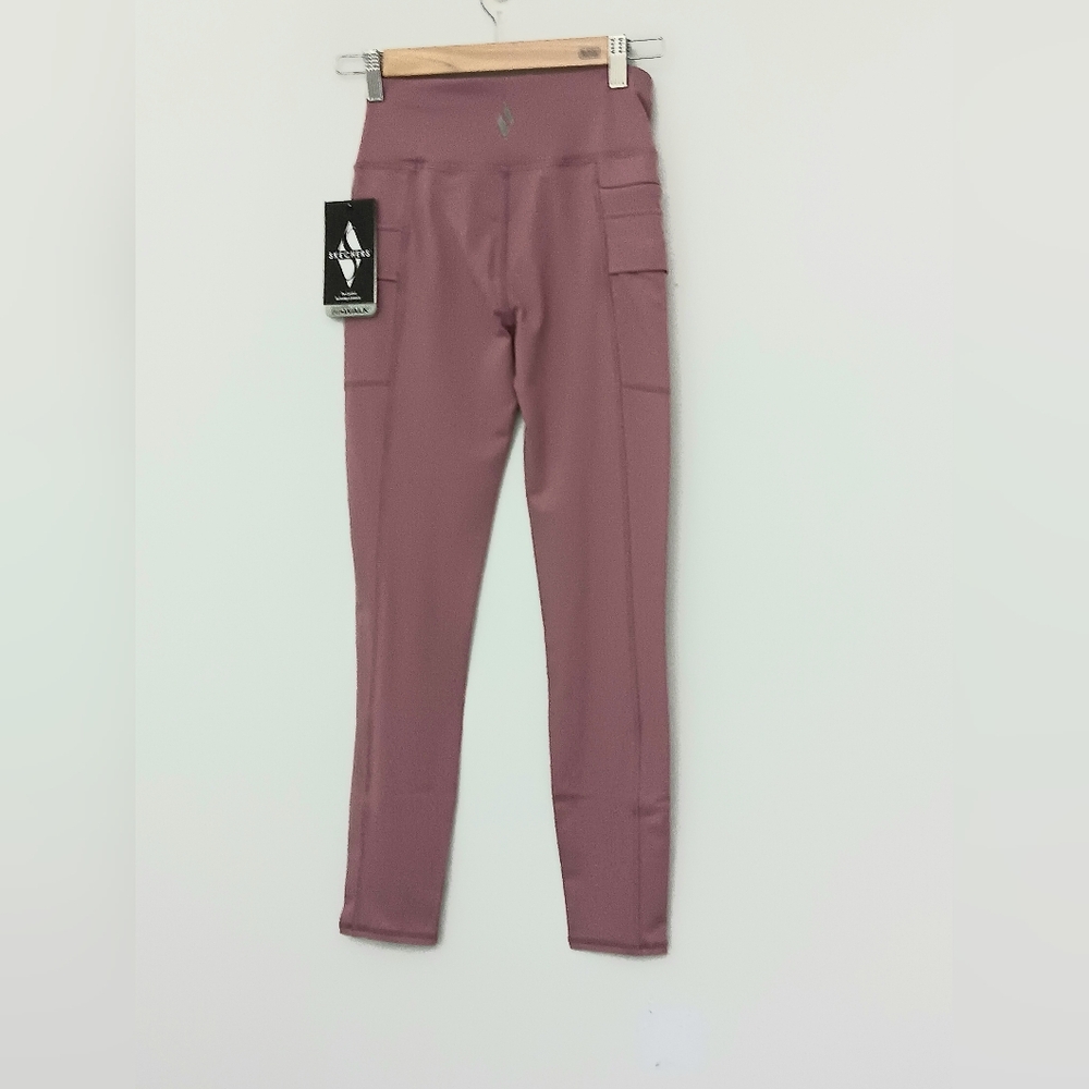 Sketchers‎ Leggings Size XS GoWalk Alpine Trail High Waisted Pink Goflex NEW - Picture 2 of 16